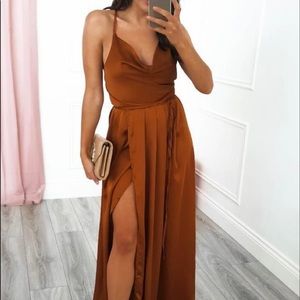 Sahara maxi dress rust